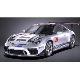 3D Porsche 911 GT3 Cup 2017 model